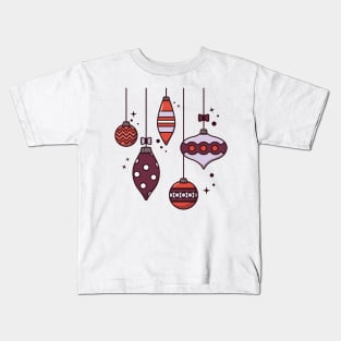 Colorful Christmas Ornaments Kids T-Shirt